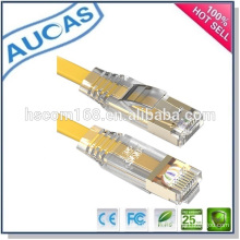 Cat5e utp rj45 cable de remiendo trenzado del cable del falt / systimax paso de la lengüeta plano cable del remiendo / cable de la red de Ethernet de la fábrica de China